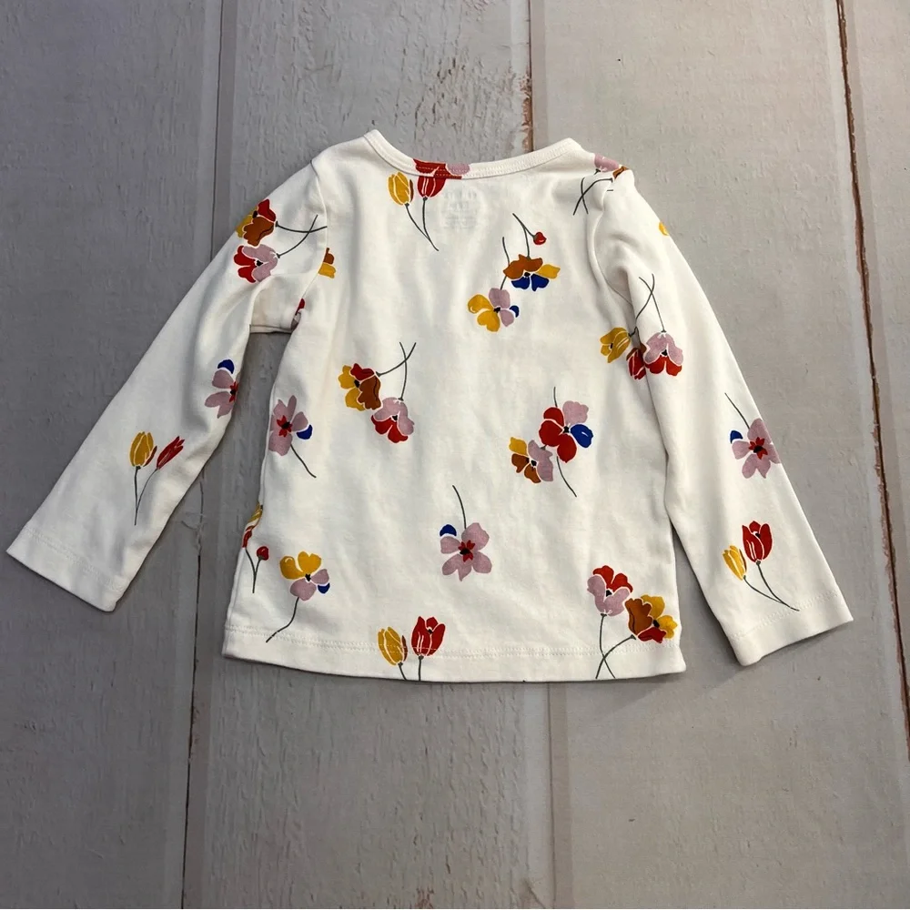 Baby Girl‎ Carter's 3-Piece Floral Tee, Corduroy Jumper, & Tights Set SIZE 24M